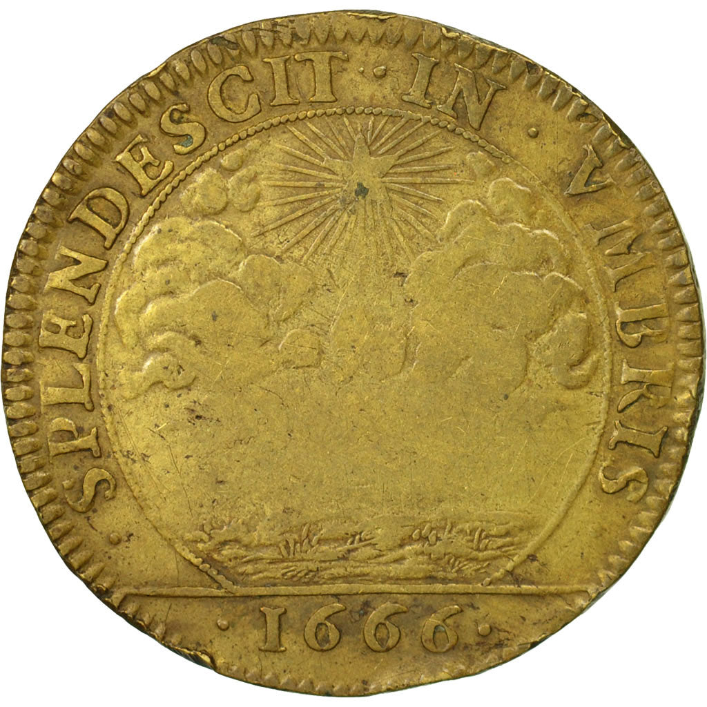 Francia, Token, Mort d'Anne d'Autriche, 1666, MB+, Ottone