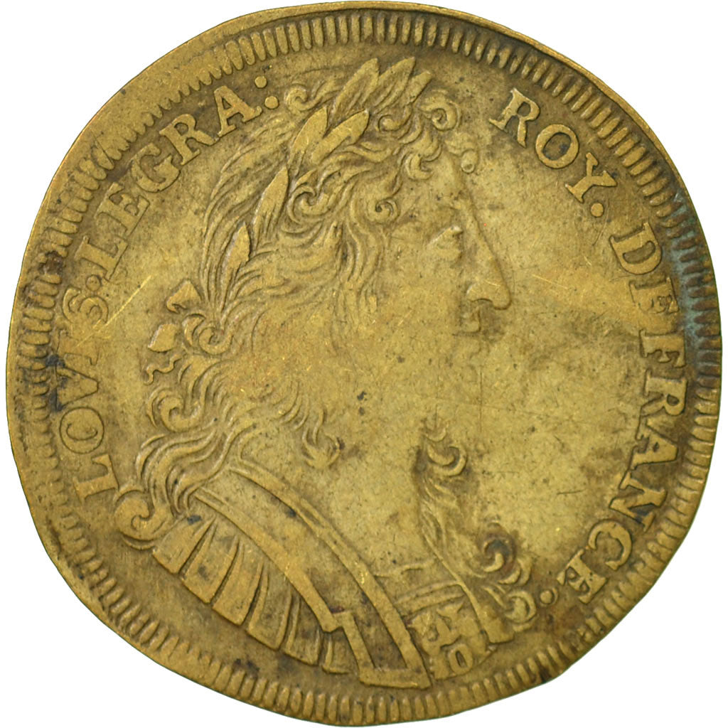 Francia, Token, Ordinaire des Guerres, Louis XIV, MB, Ottone, Feuardent:923 var.