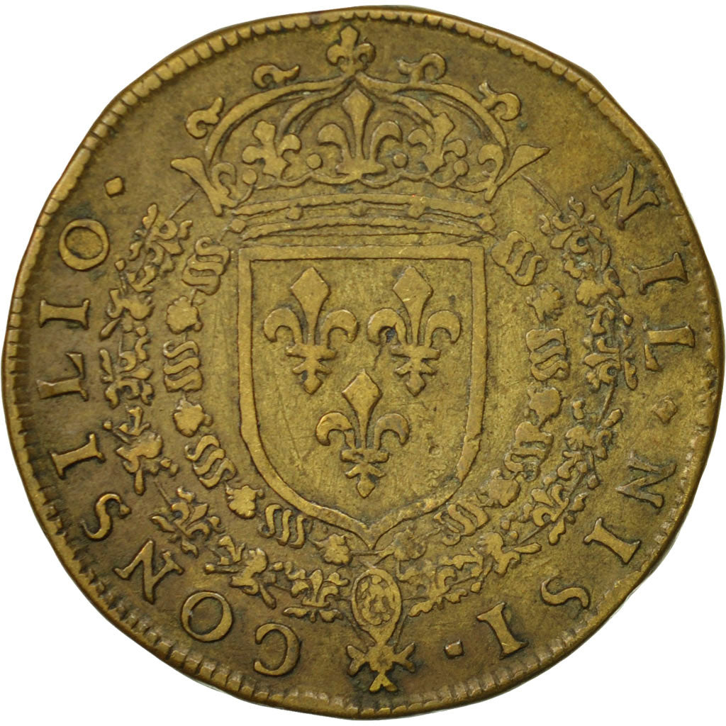 Frankreich, Token, Conseil du Roi, Louis XIII, S+, Messing, Feuardent:167 var.