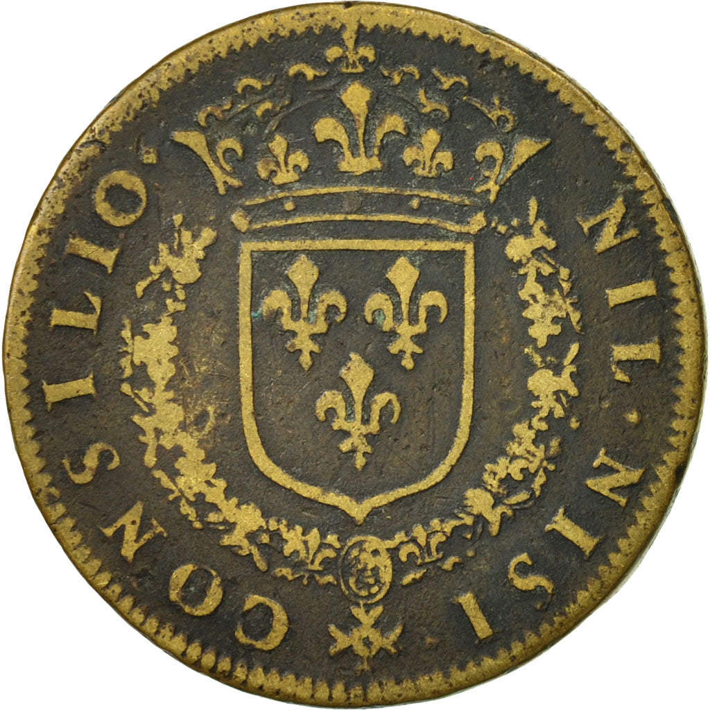 Francia, Token, Conseil du Roi, Louis XV, MB+, Ottone, Feuardent:237 var.au