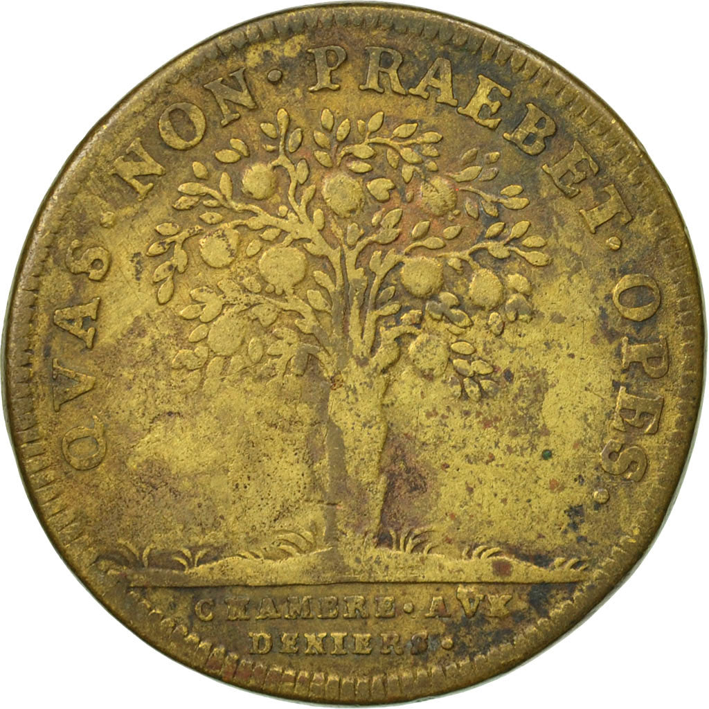 Francia, Token, Chambre aux Deniers, Louis XIV, BC+, Latón, Feuardent:2399 var.