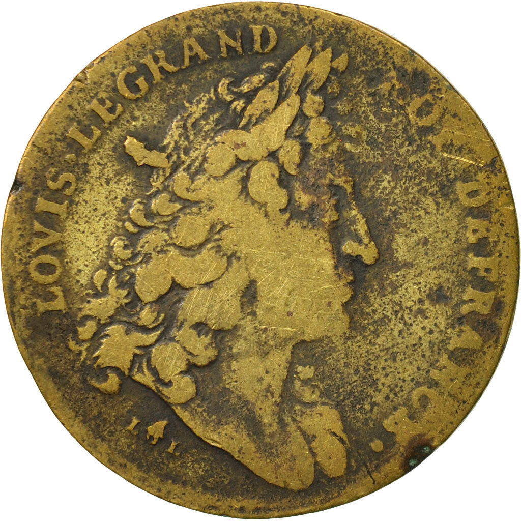 Francia, Token, Extraordinaire des Guerres, Louis XIV, MB, Ottone, Feuardent:947