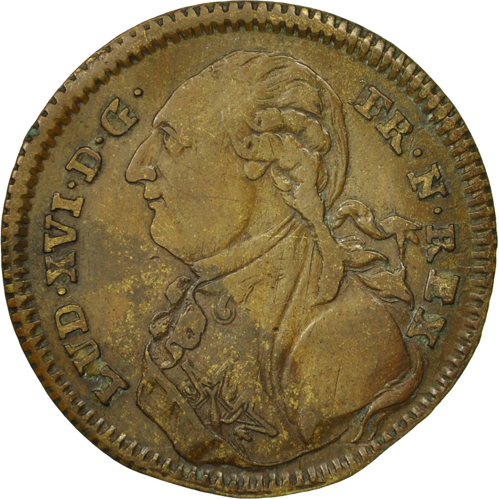 Frankreich, Token, Statue de Louis XVI à Bordeaux, 1790, SS, Messing