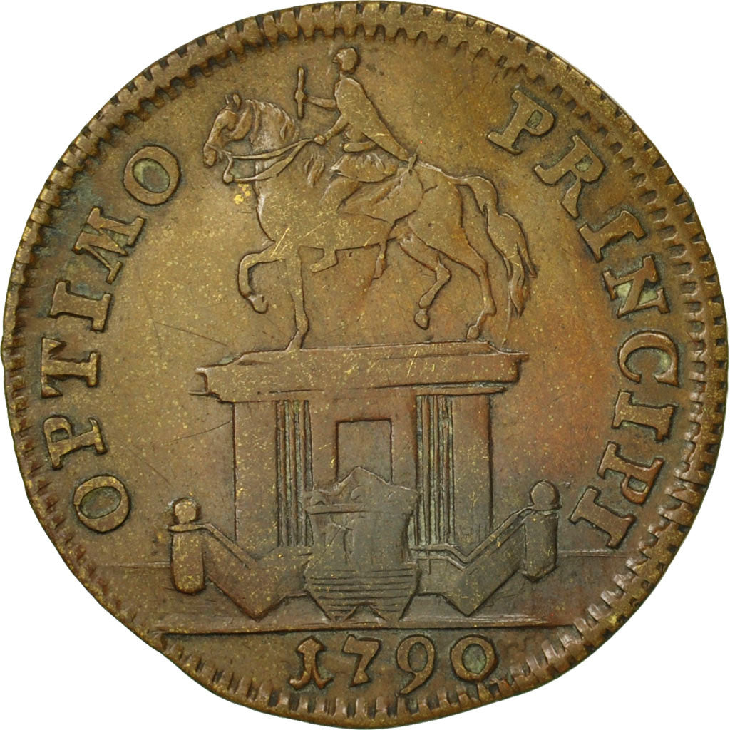 Frankreich, Token, Statue de Louis XVI à Bordeaux, 1790, SS, Messing
