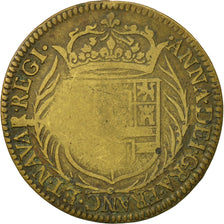 France, Token, Anne d'Autriche, 1640, VF(20-25), Brass, Feuardent:12358
