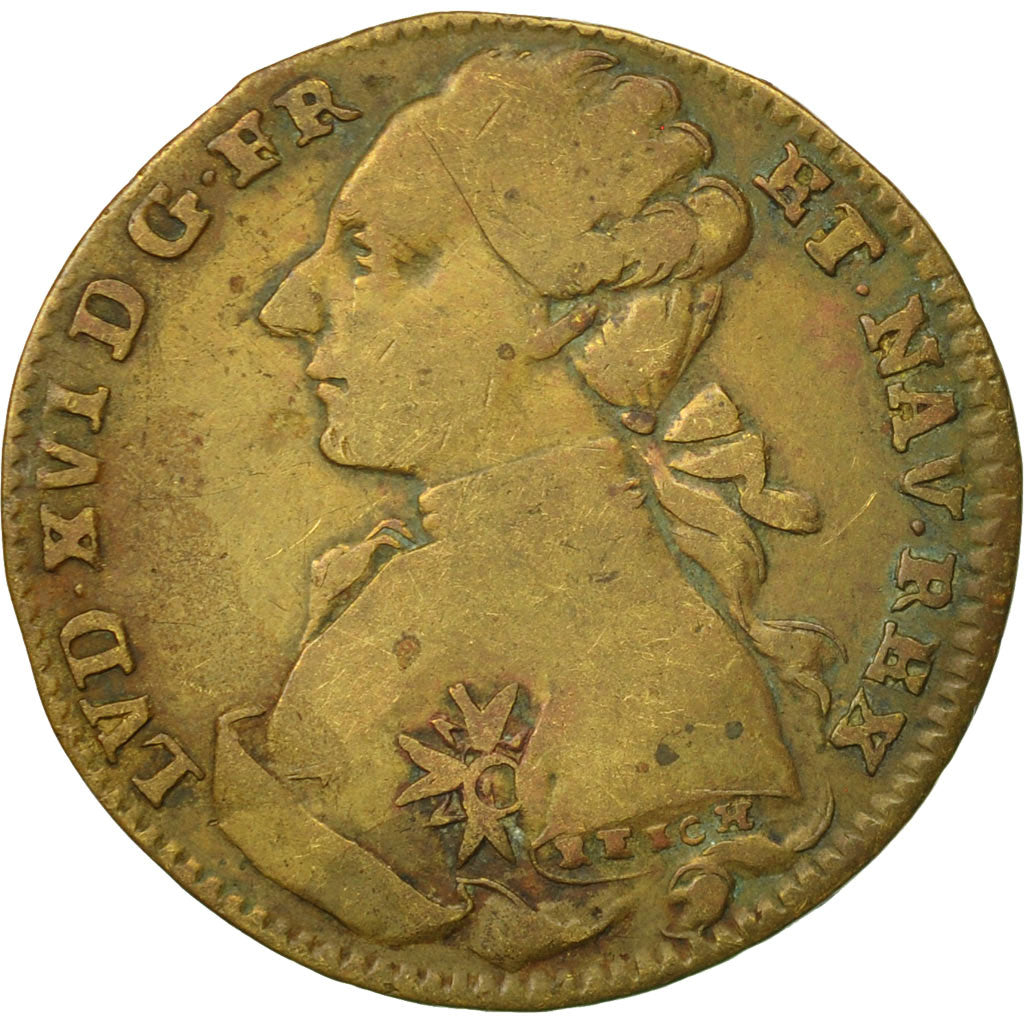 Francia, Token, Louis XVI, MB+, Ottone, Feuardent:13419