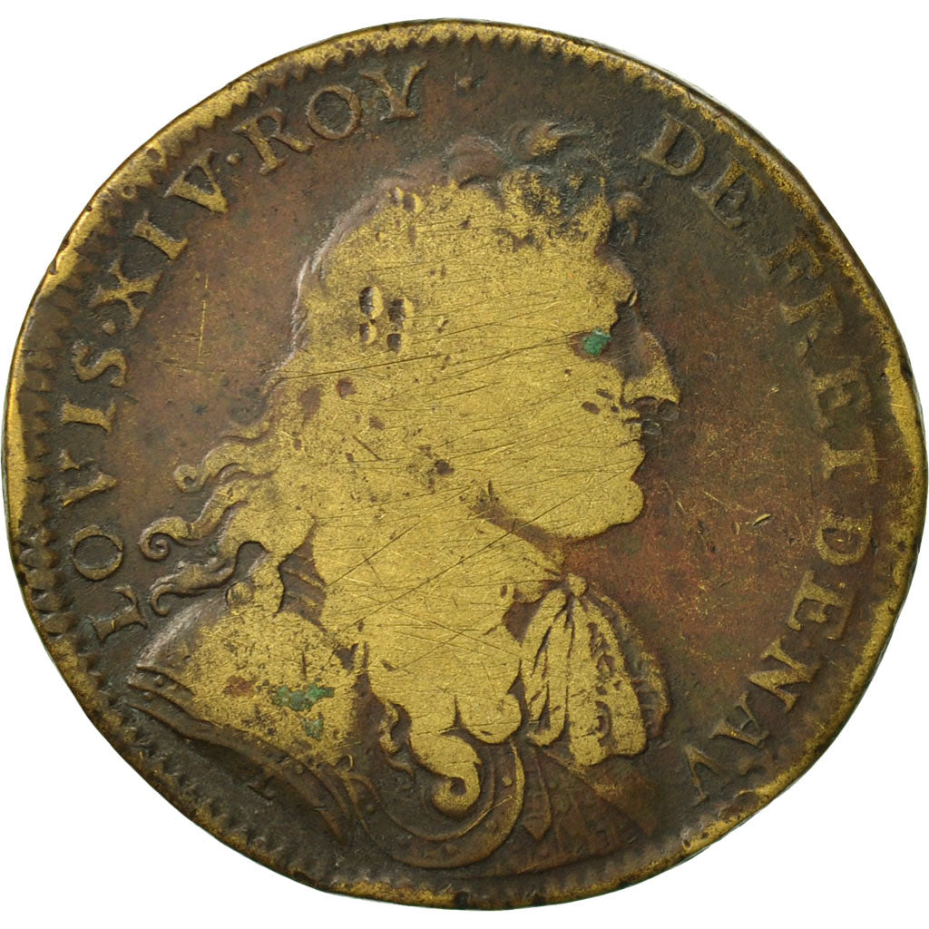 Francia, Token, La Flandre Subjuguée, 1677, MB, Ottone, Feuardent:14016 var.