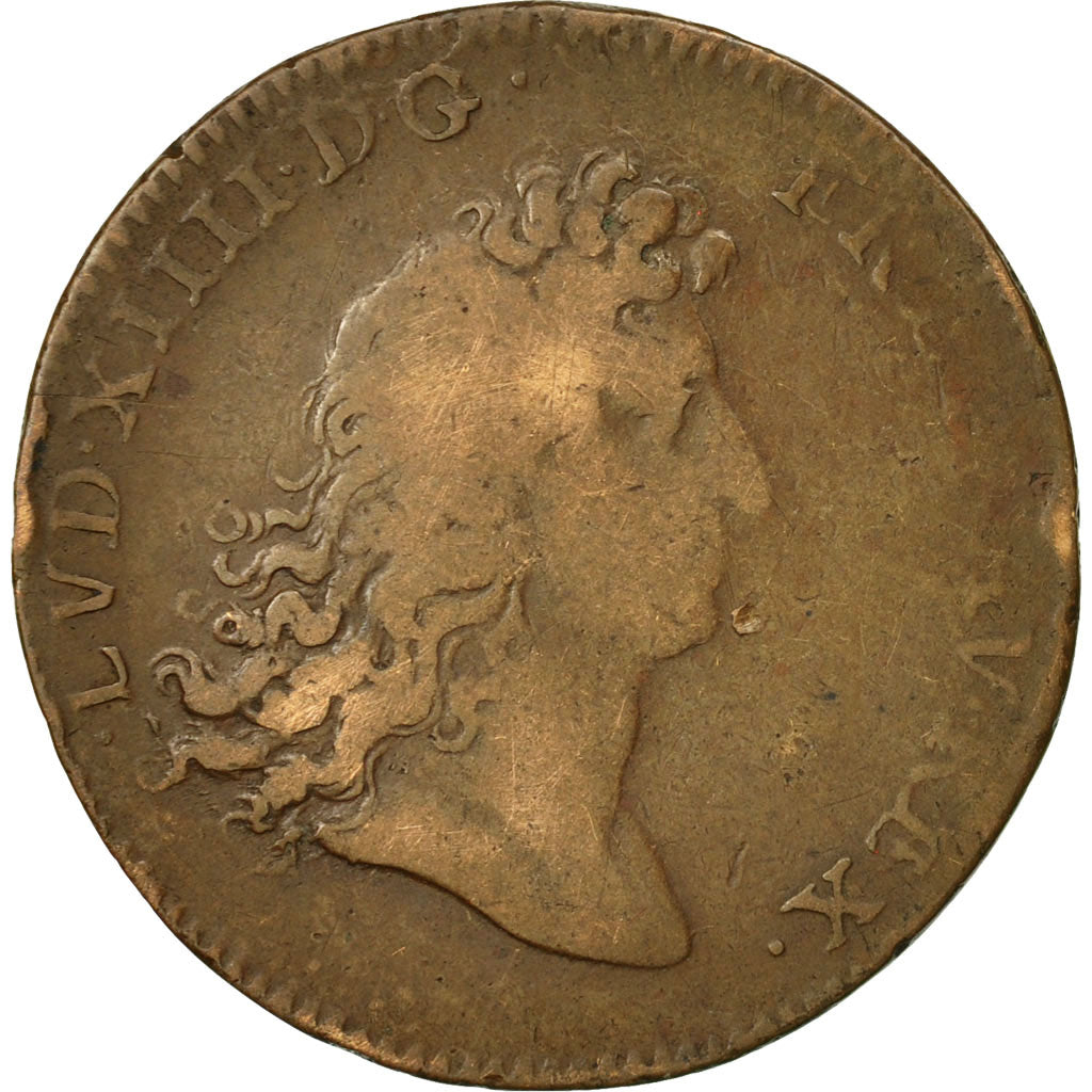 Francia, Token, Chambre aux Deniers, Louis XIV, 1678, MB+, Rame, Feuardent:2375