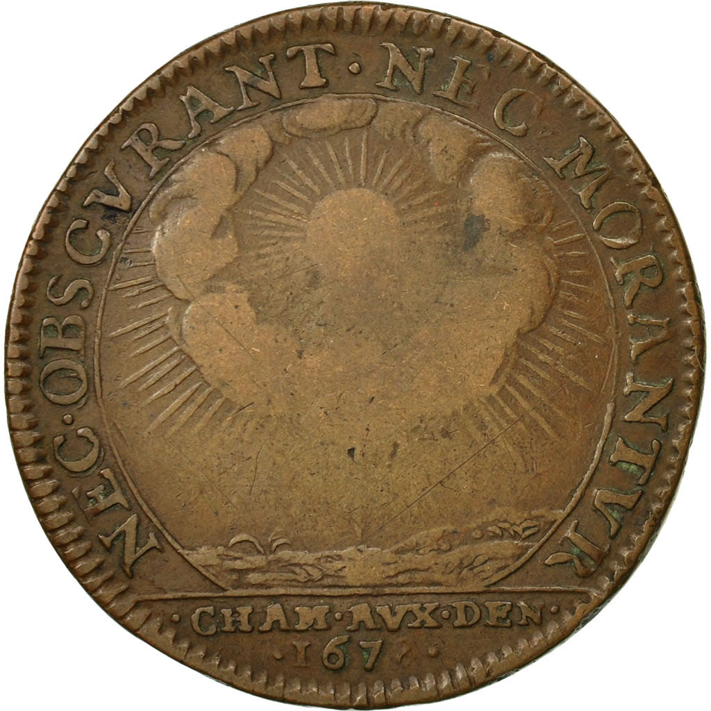 Francia, Token, Chambre aux Deniers, Louis XIV, 1678, MB+, Rame, Feuardent:2375