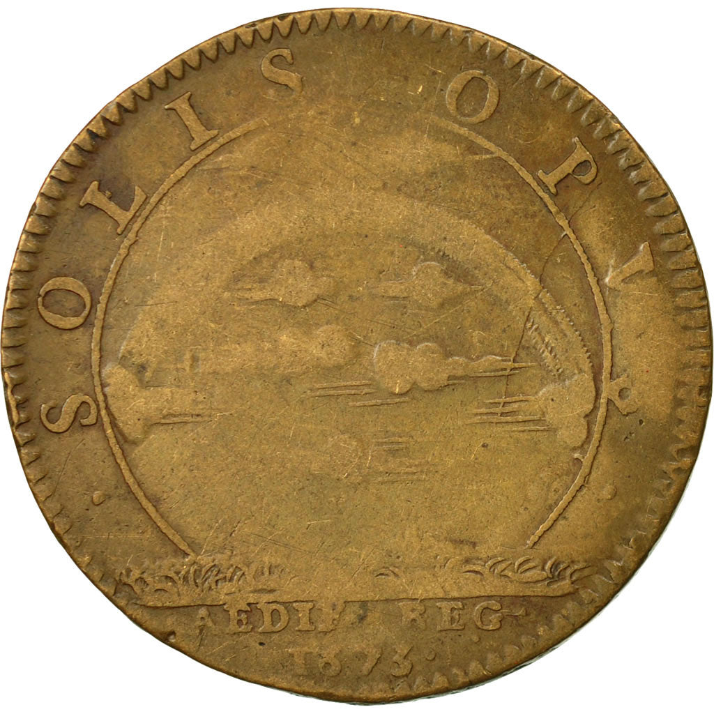 France, Jeton, Bâtiments du Roi, 1673, TB+, Cuivre, Feuardent:3000 var.buste