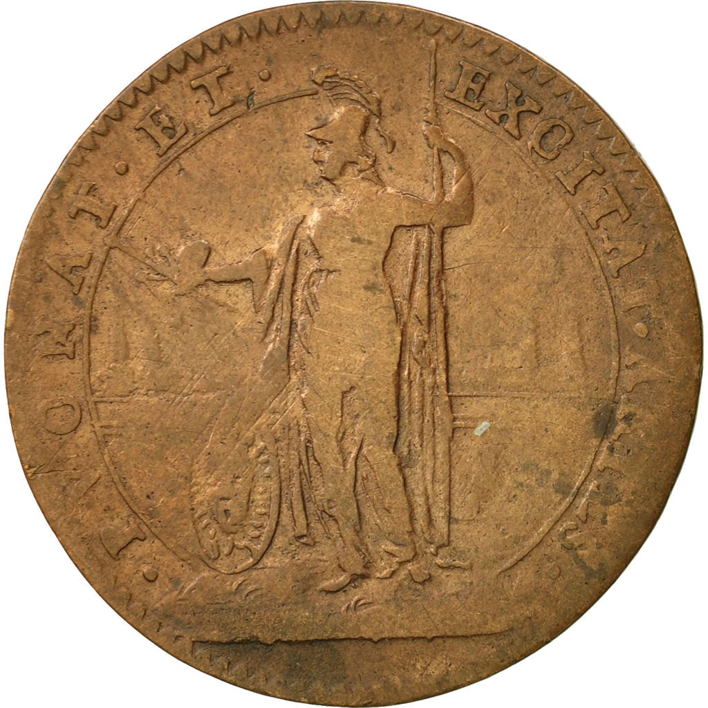Francia, Token, Marie Thérèse d'Autriche , Mariage du Roi, MB, Rame