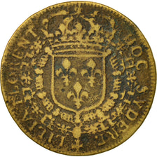 France, Token, Le Roi Soleil, Louis XIV, VF(30-35), Brass