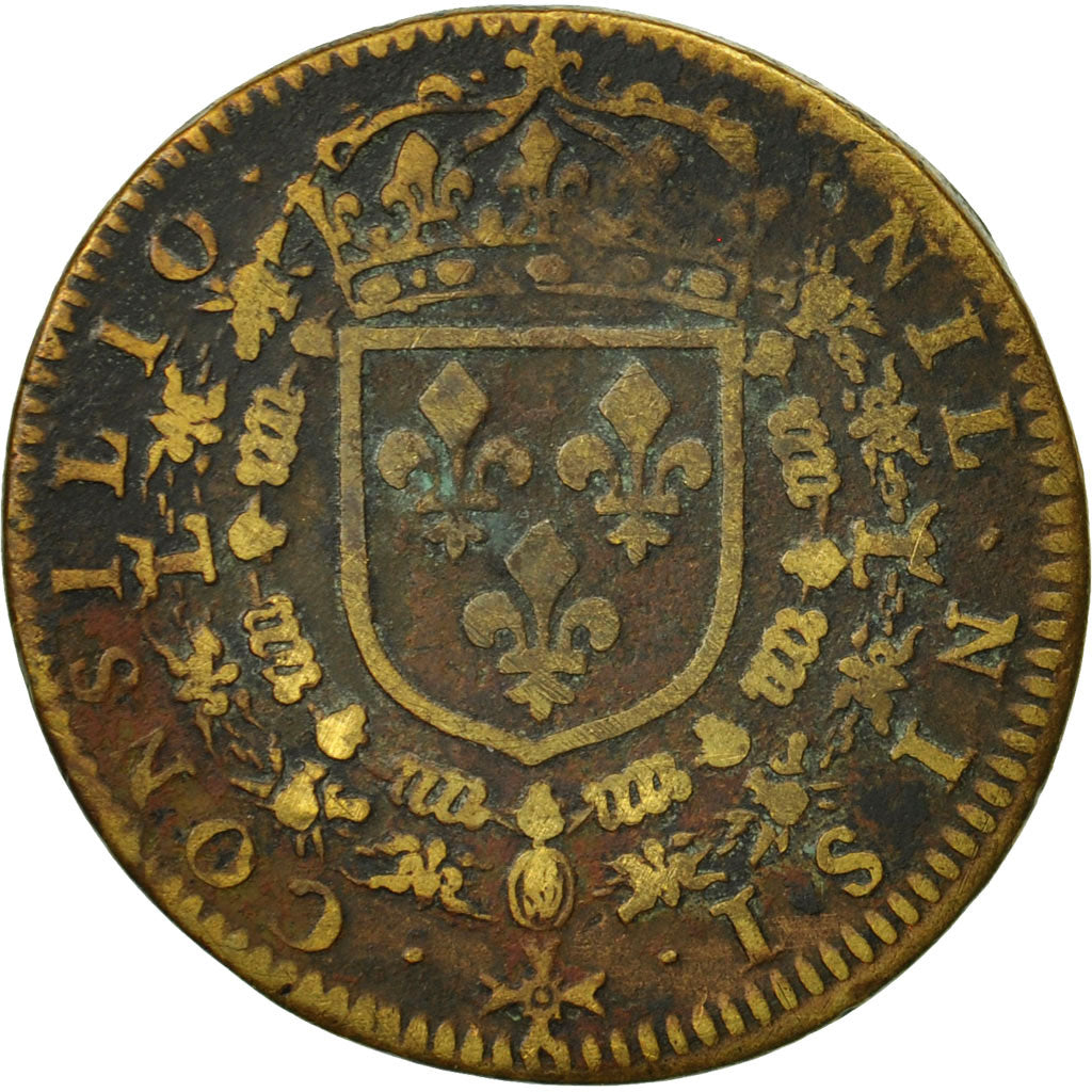 France, Jeton, Louis XIV, Conseil du Roi, TB, Laiton