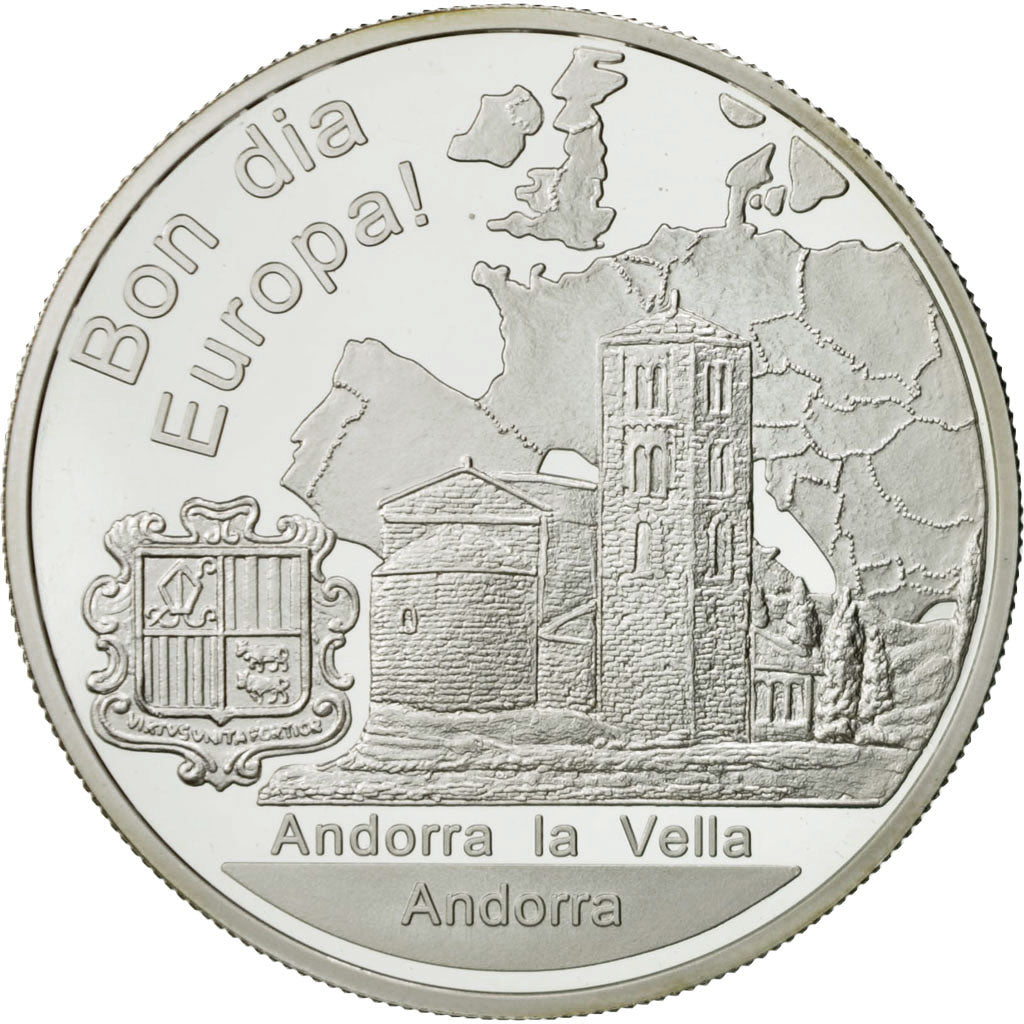 Andorra, Medal, 1 onz. Europa, FDC, Plata
