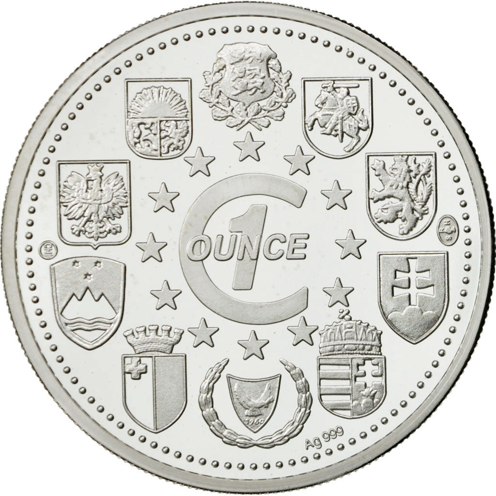 Pologne, Medal, 1 onz. Europa, FDC, Argent