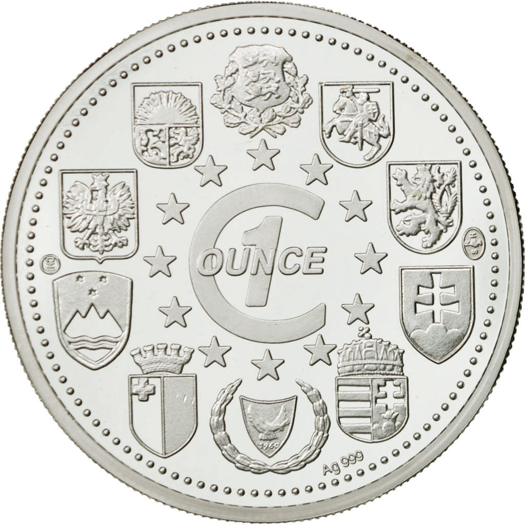 Estonia, Medal, 1 onz. Europa, FDC, Argent