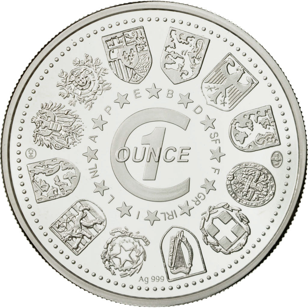 Mónaco, Medal, 1 onz. Europa, FDC, Plata