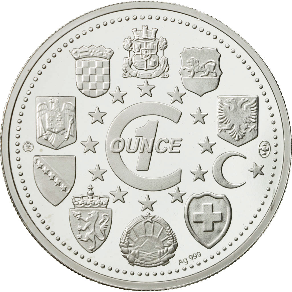 Bulgaria, Medal, 1 onz. Europa, FDC, Plata