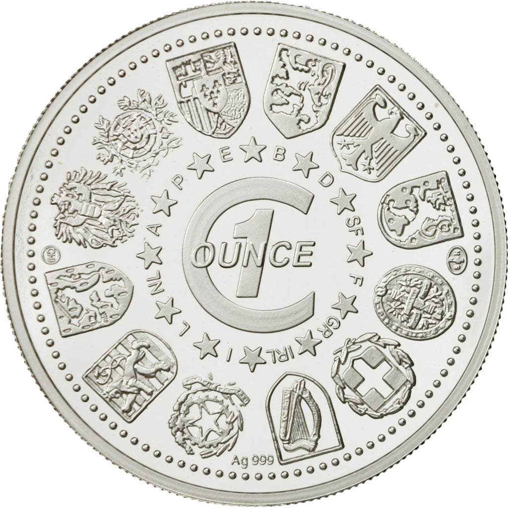 Bélgica, Medal, 1 onz. Europa, FDC, Plata