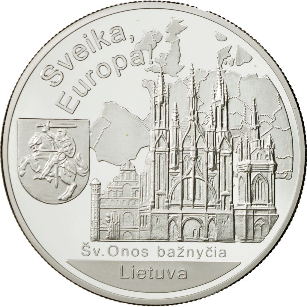 Lituania, Medal, 1 onz. Europa, FDC, Plata