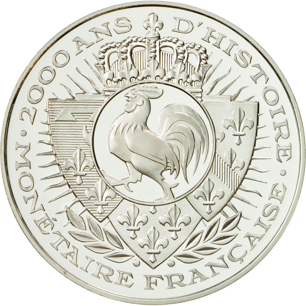 France, Medal, 2000 ans d'Histoire Monétaire française, 2002, FDC, Argent