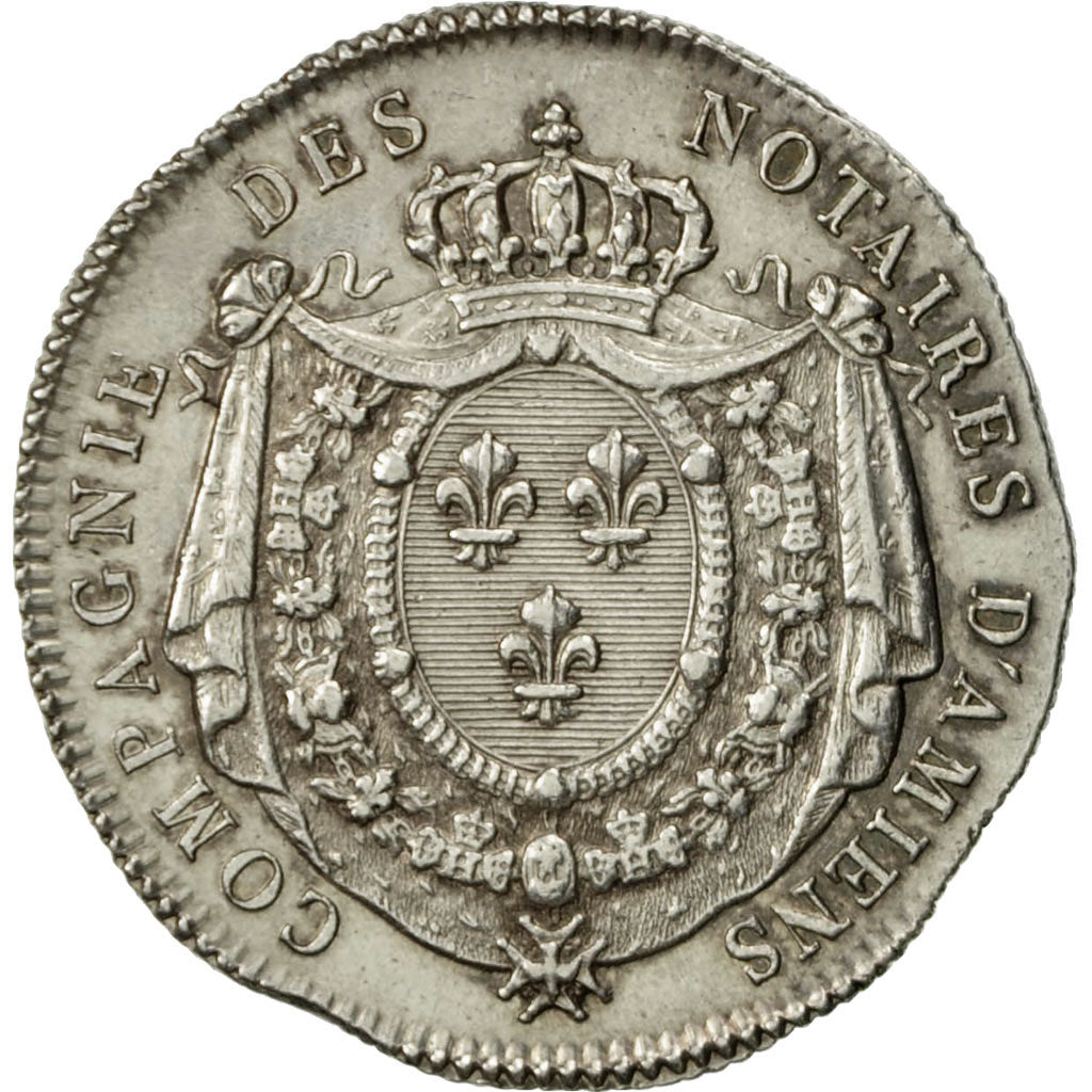 France, Token, Notaires d'Amiens, 1816, MS(60-62), Silver