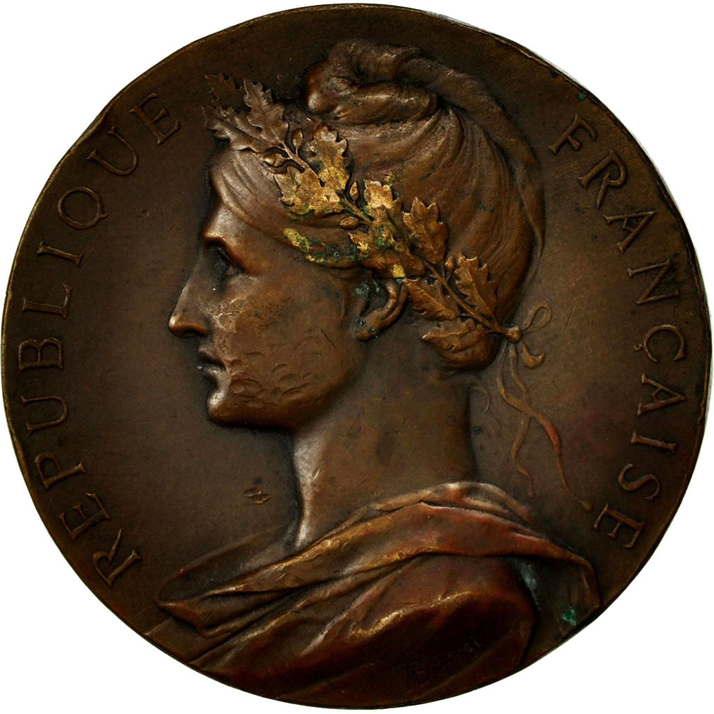 Francia, Medal, Ministère du Travail, Recensement, 1906, Borrel, EBC, Bronce