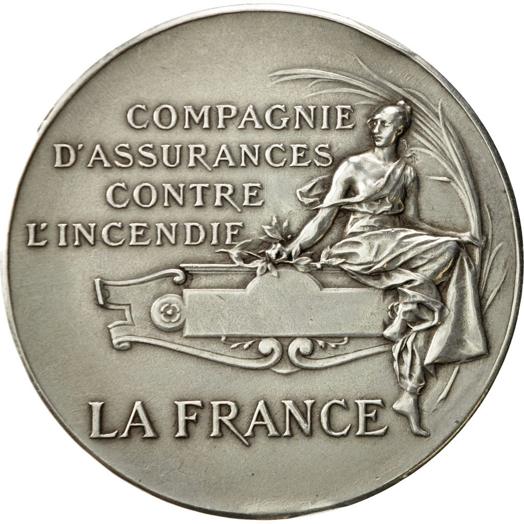 Francia, Medal, Patrie, Compagnie d'Assurance Incendie, Bertrand, SPL, Argento