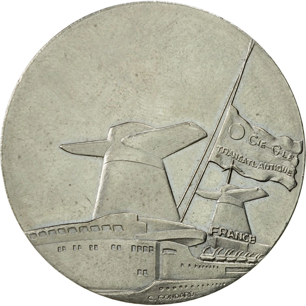 France, Medal, Les Grands Transatlantiques, France, 1962, C. Gondard, SPL