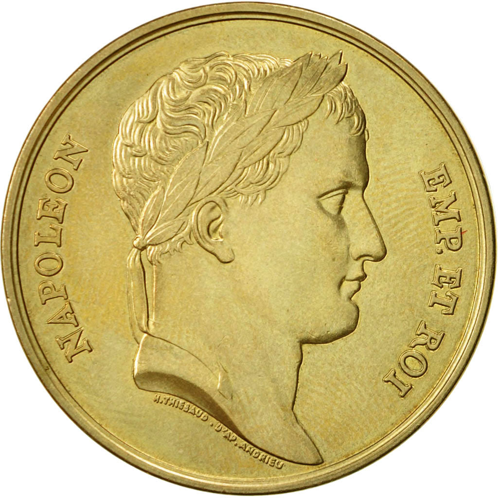 France, Medal, Napoléon Empereur et Roi, Thiébaud, MS(64), Nickel-brass