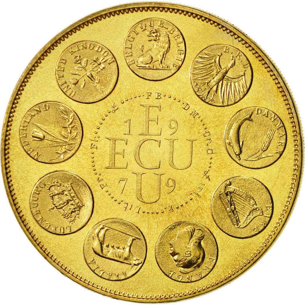 France, Medal, Ecu Europa, 1979, Rodier, MS(65-70), Nickel-brass