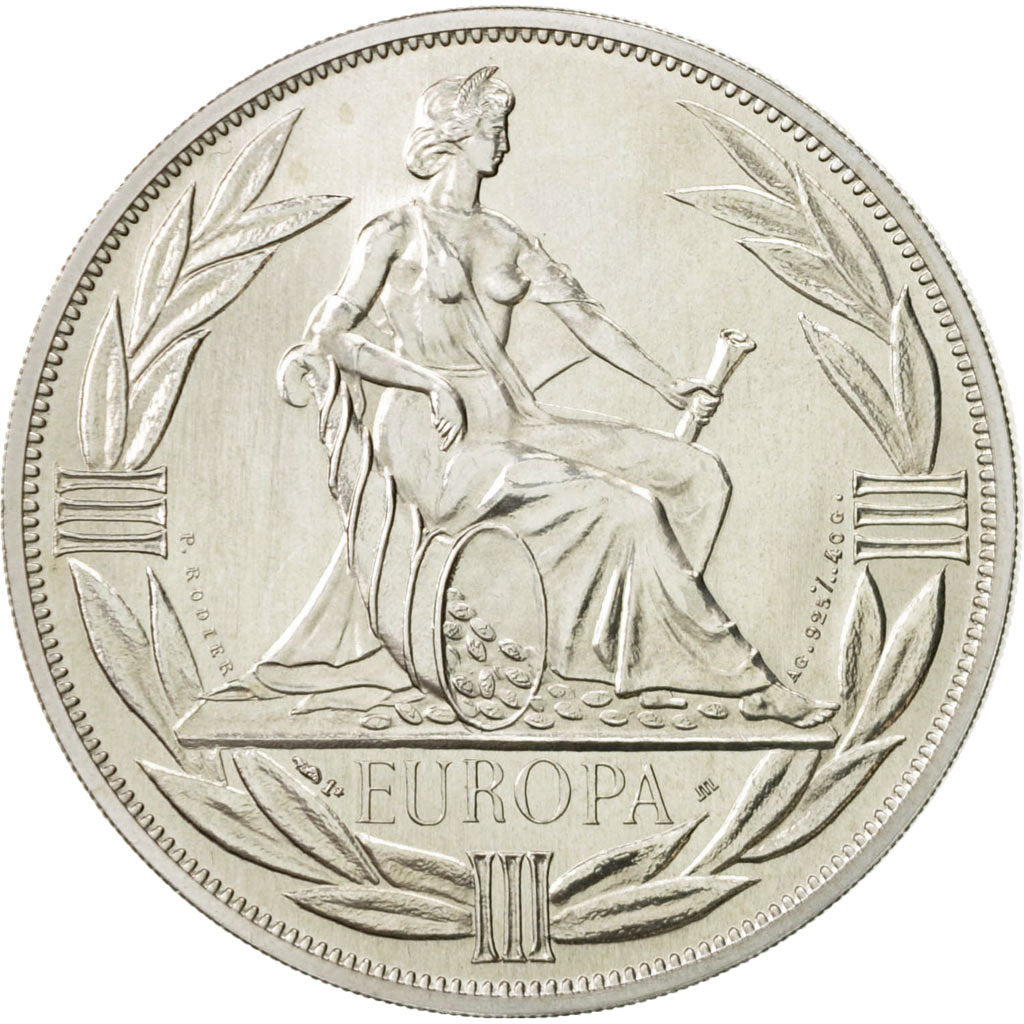 France, Medal, Ecu Europa, 1982, Rodier, MS(60-62), Silver