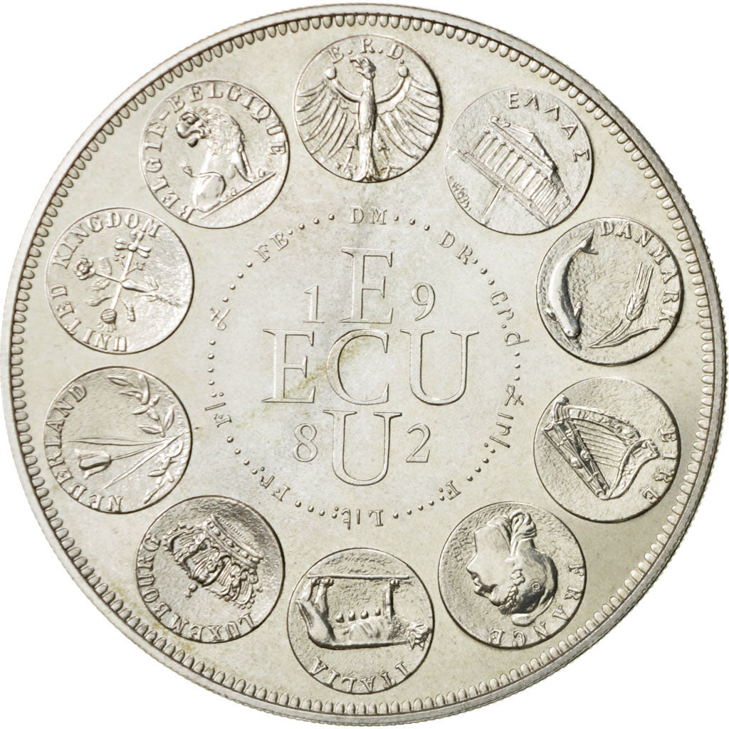 France, Medal, Ecu Europa, 1982, Rodier, MS(60-62), Silver