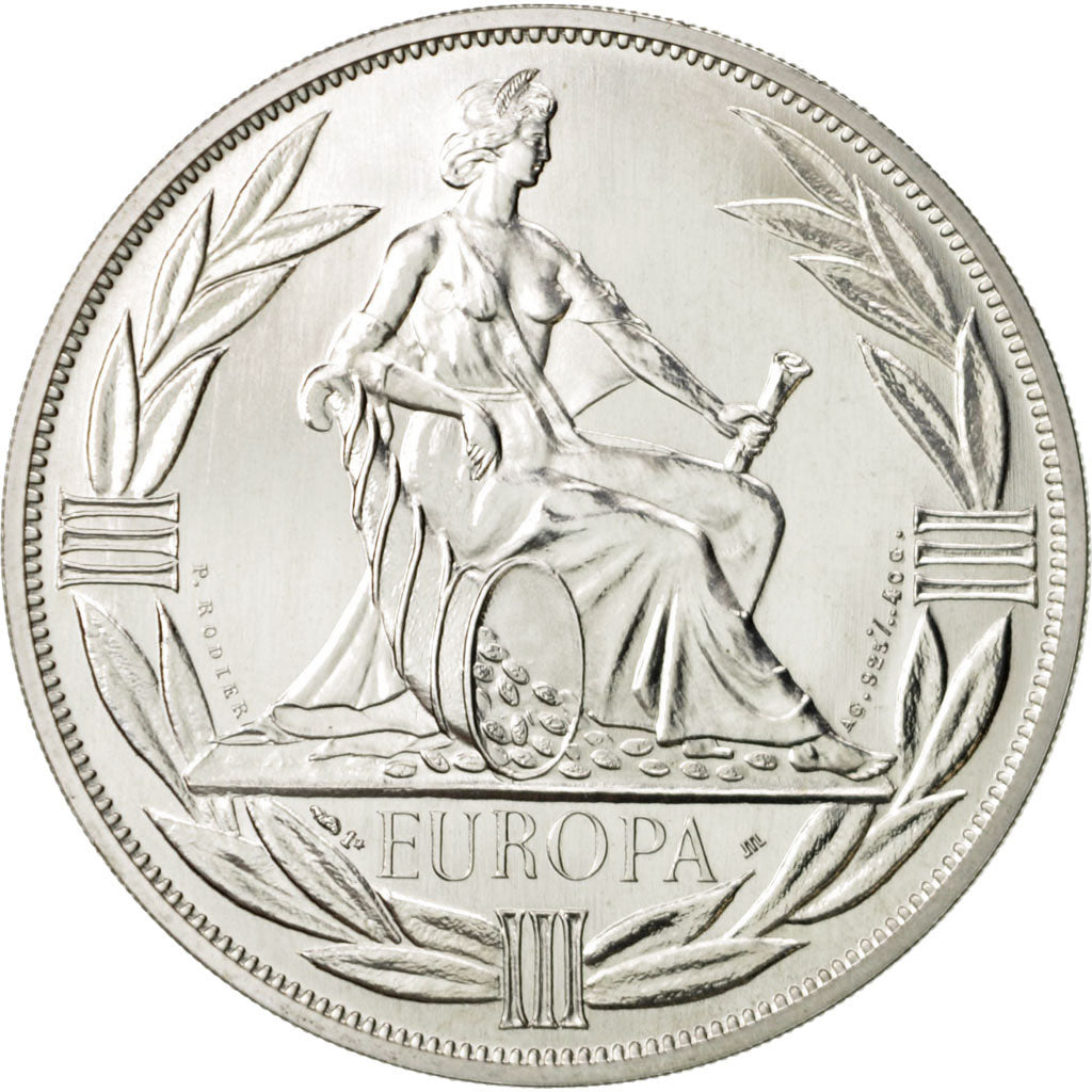 France, Medal, Ecu Europa, 1981, Rodier, MS(64), Silver