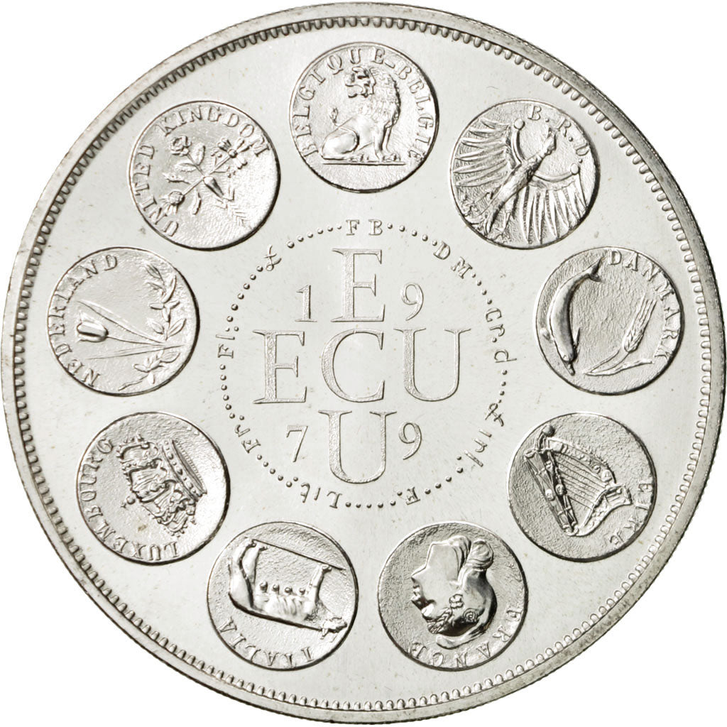 France, Medal, Ecu Europa, 1979, Rodier, MS(65-70), Silver