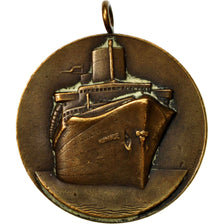 France, Medal, Cie Gle Transatlantique, Normandie, Delannoy, AU(55-58), Bronze