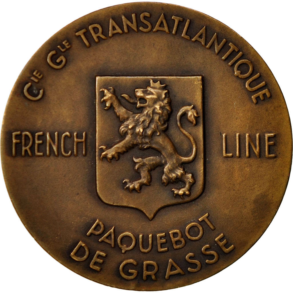 Francia, Medal, Compagnie Générale Transatlantique, Paquebot De Grasse