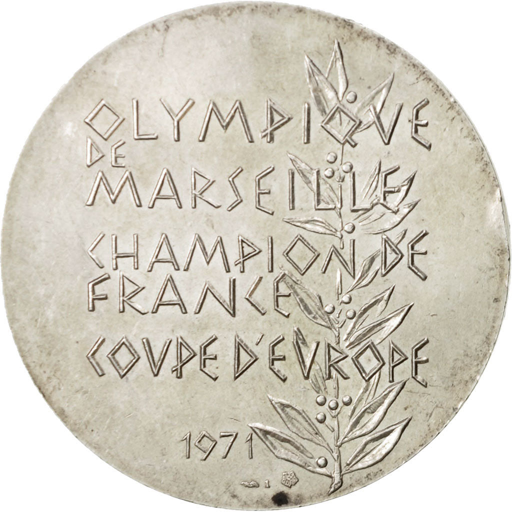 France, Medal, Olympique de Marseille, 1971, MS(60-62), Silver