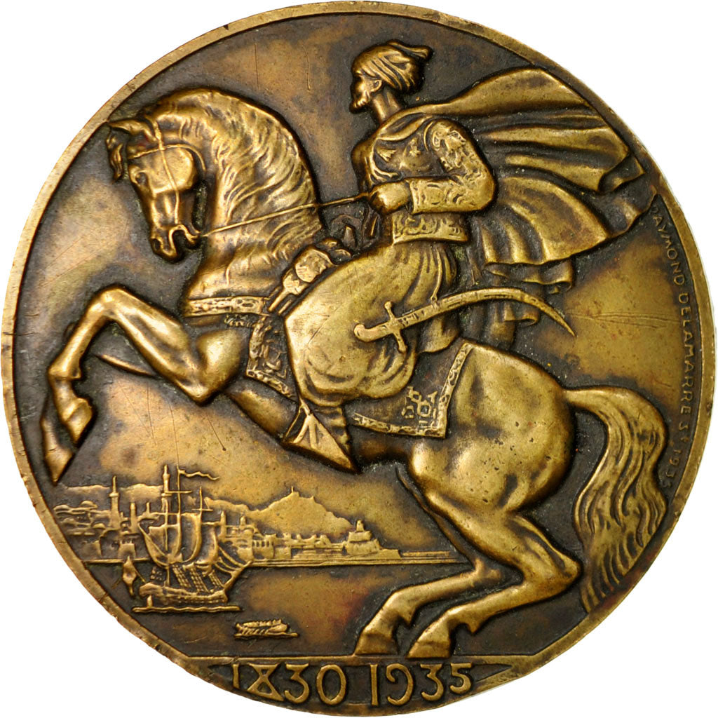 Francia, Medal, Compagnie Générale Transatlantique, Ville d'Alger, 1935