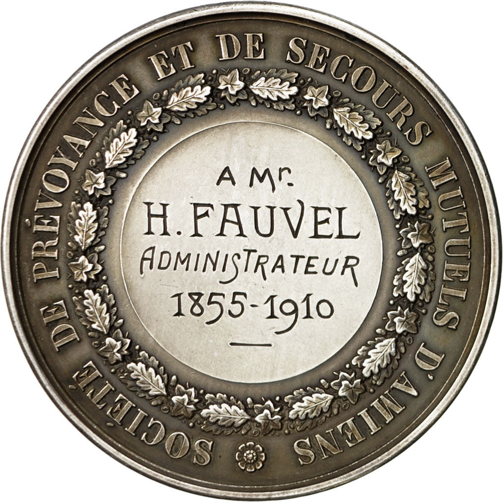 Francia, Medal, Ville d'Amiens, 1862, Dantzell, SPL, Copper Plated Silver