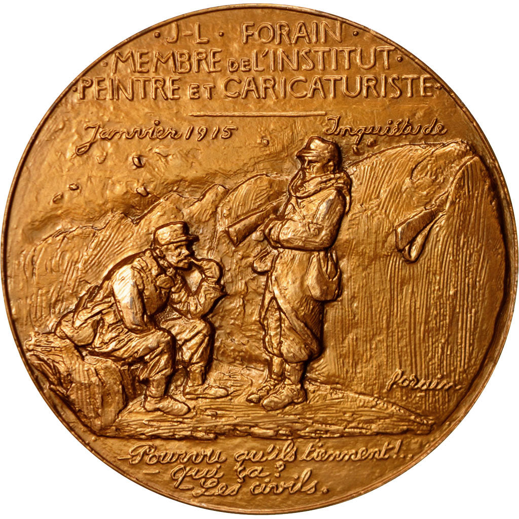 France, Medal, Forain (1852-1931), Dropsy, MS(64), Bronze
