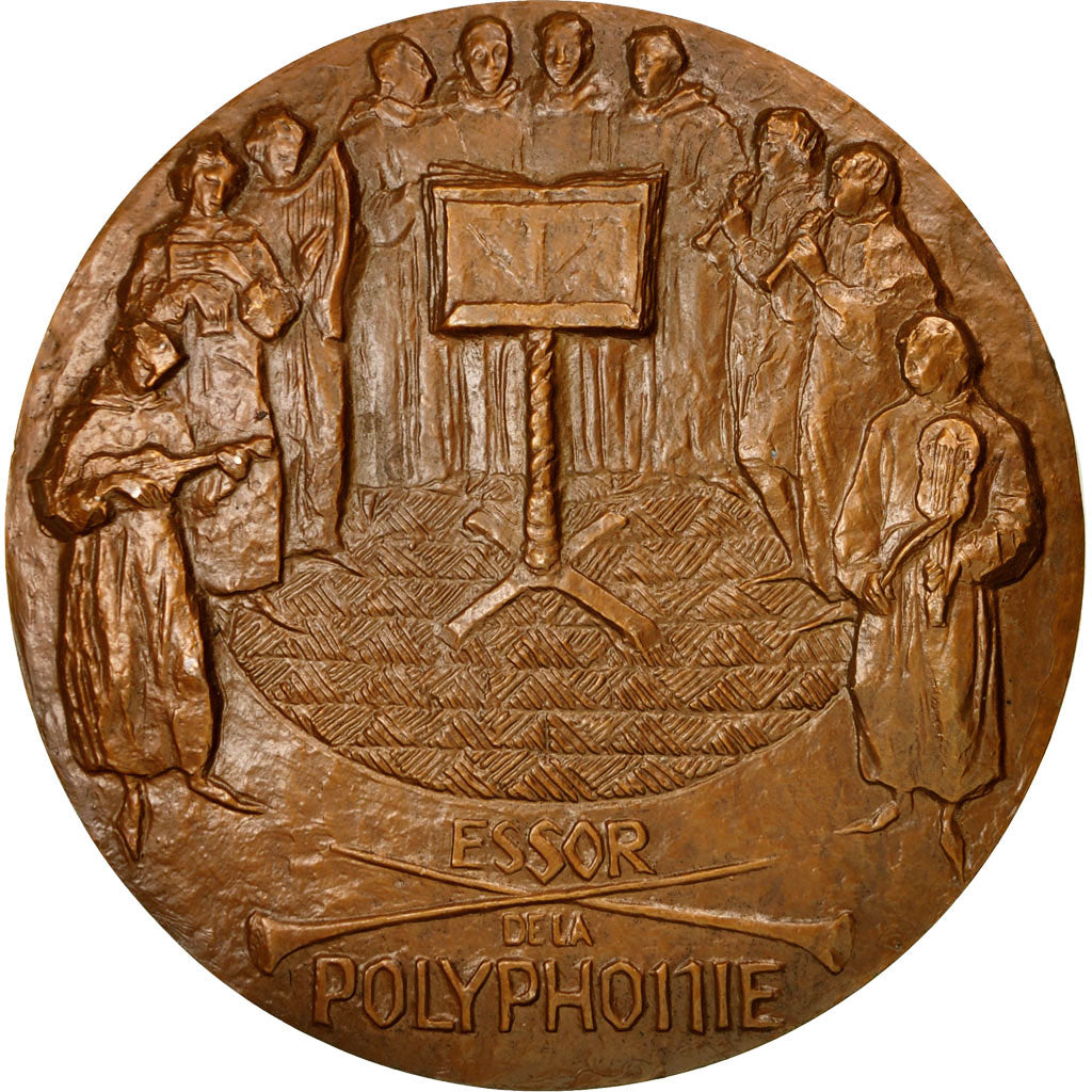 Frankreich, Medal, Maistre Guillaume Du Fay (1400-1474), 1966, mocquot, UNZ+
