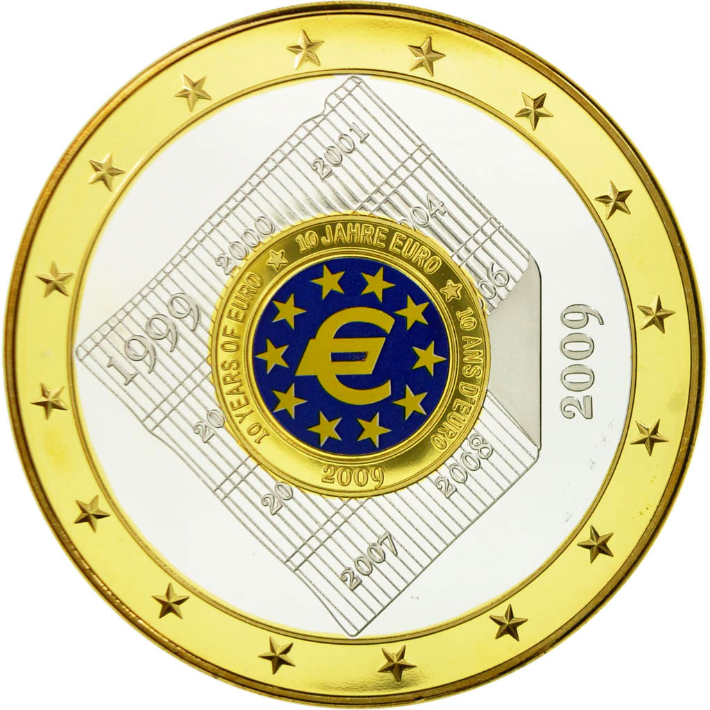 Francja, Medal, Géants Euro, 2009, MS(64), Mosiądz pokryty miedzią