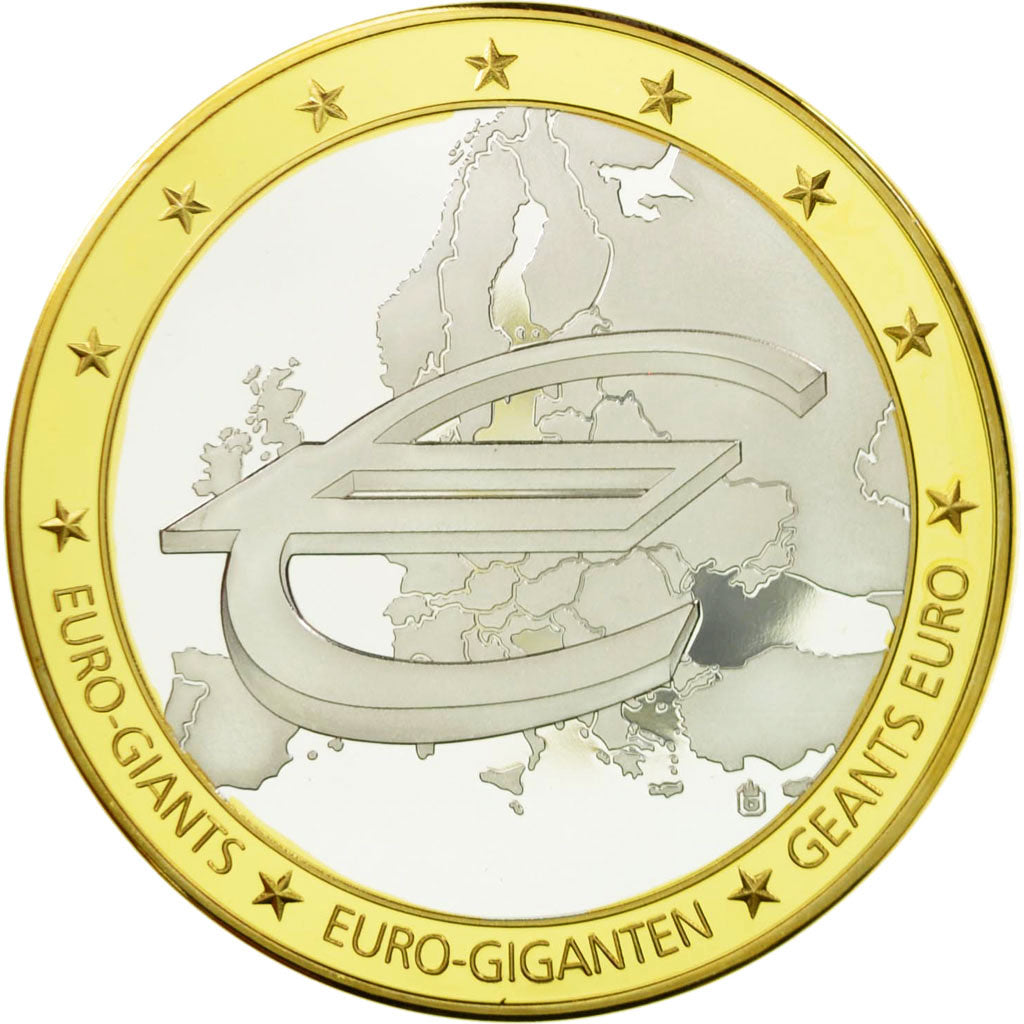 Francja, Medal, Géants Euro, 2009, MS(64), Mosiądz pokryty miedzią