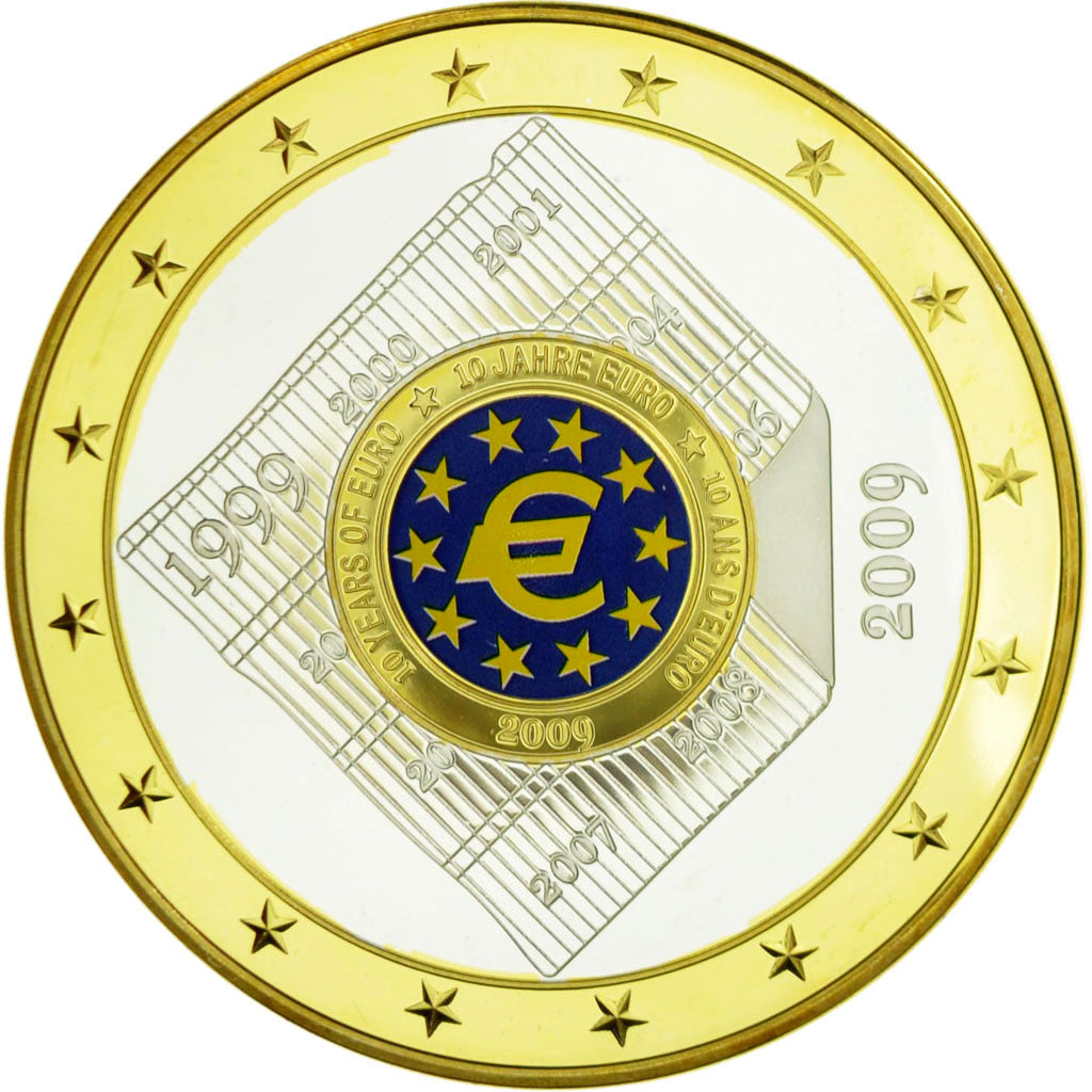 Francja, Medal, Géants Euro, 2009, MS(64), Mosiądz pokryty miedzią