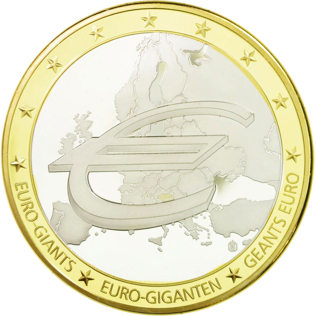 Francja, Medal, Géants Euro, 2009, MS(64), Mosiądz pokryty miedzią