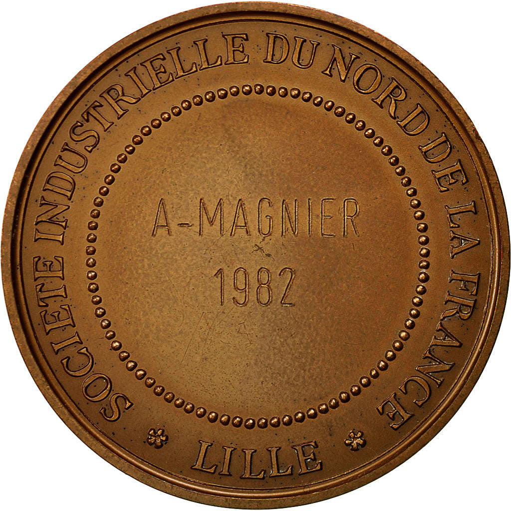 France, Medal, Société Industrielle du Nord de la France, 1982, Brenet