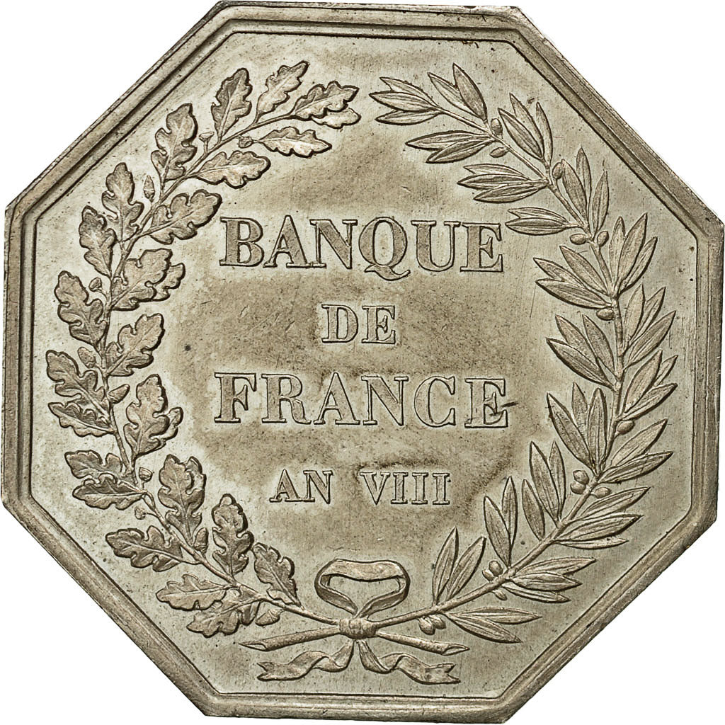 France, Medal, Banque de France, Dumarest, AU(55-58), Silver