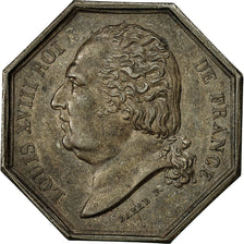 France, Token, Louis XVIII, Bonne Ville de Cambrai, 1822, Barre, AU(55-58)
