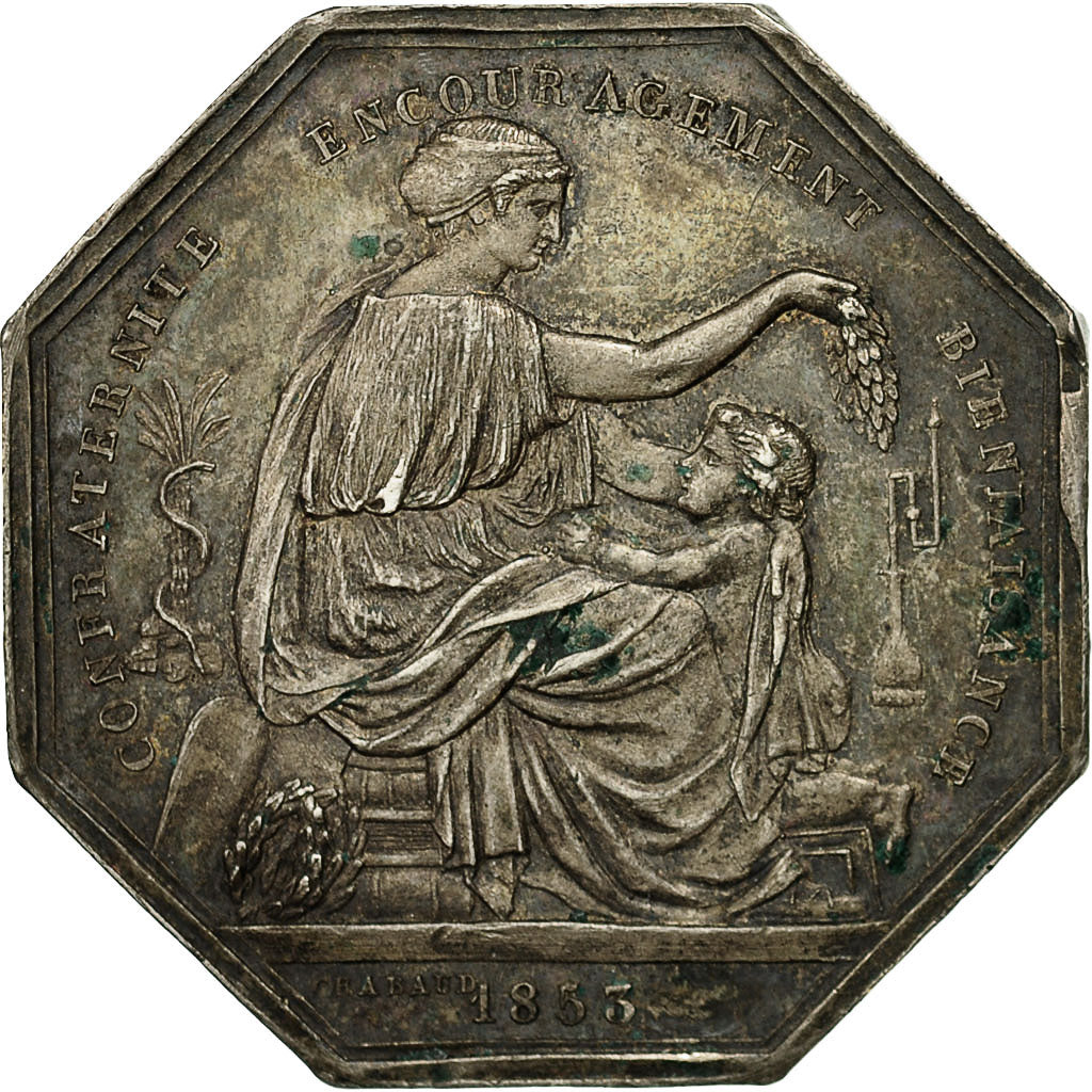 Francia, Jeton, Sociéte de Prévoyance des Pharmaciens de la Seine, 1853